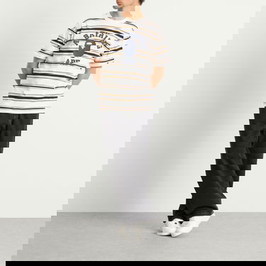 Tričko BAPE A Bathing Ape College Stripe Tee Biela | 001CSL301006M-WHT, 4