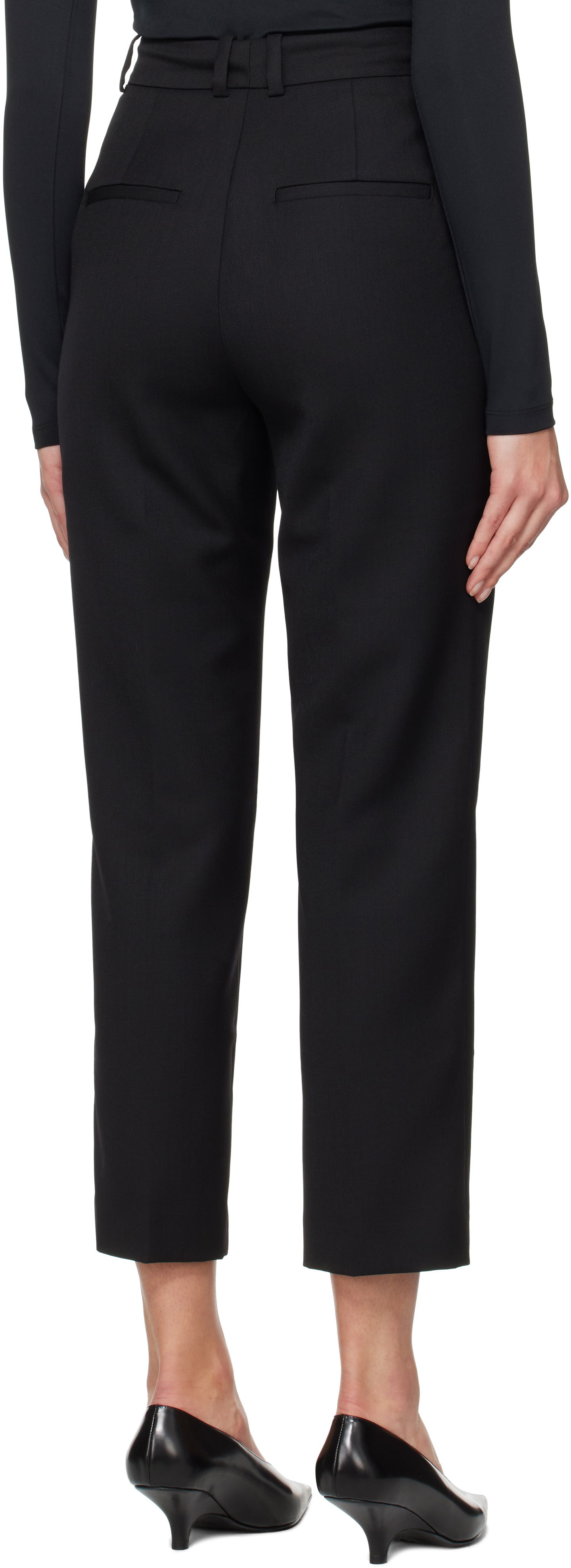 Anine Bing Blaine Cropped Dress Pants