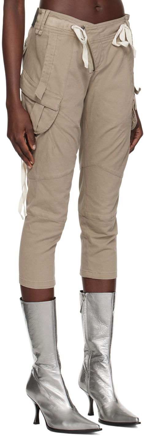 Cargo nohavice Ottolinger Ottolinger Cropped Cargo Pants Béžová | 0903801, 1