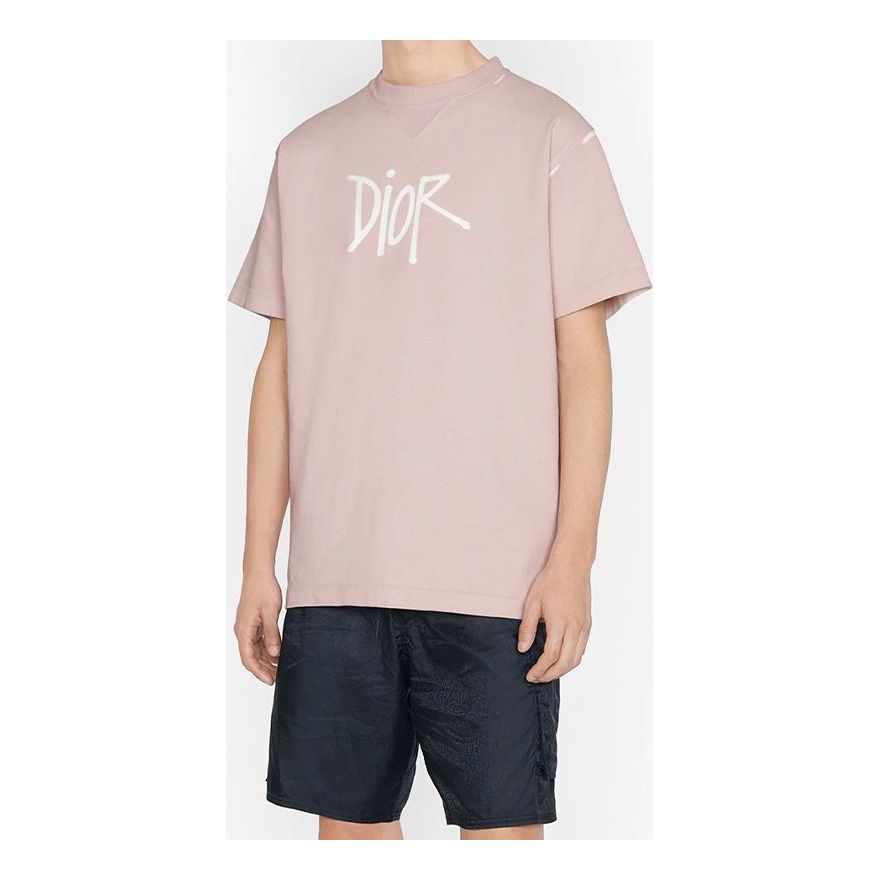 Tričko Dior Dior and Shawn Stussy Oversized T-Shirt Ružová | 033J625E0554-C400, 0