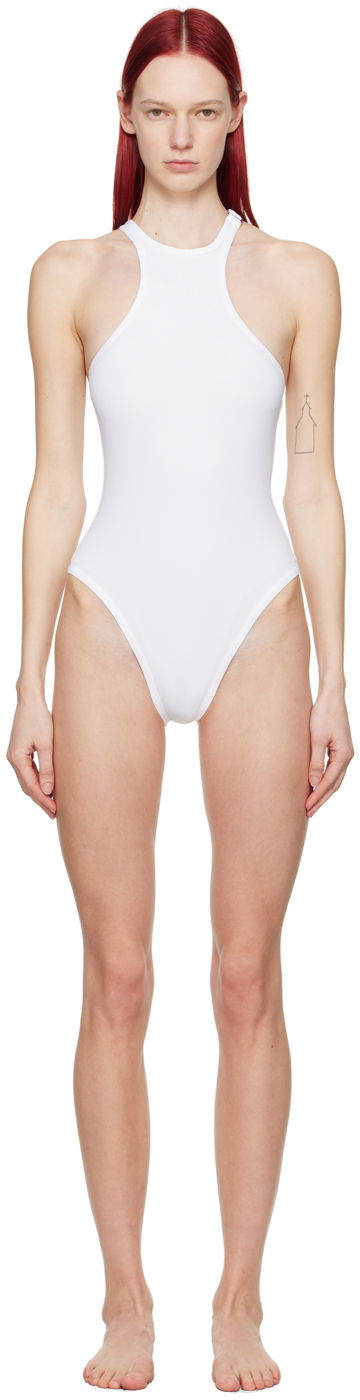 Plavky The Attico Attico Hook-Eye Swimsuit Biela | 243WBB04 PA63, 0