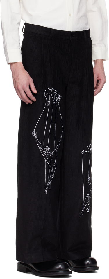 Nohavice KidSuper KidSuper String Puppets Corduroy Trousers Čierna | SS25-SUB-07, 1