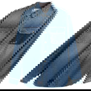 Bunda Maison Margiela Maison Margiela Distressed Patchwork Denim Shirt Jacket Modrá | S50DT0064-M30034-961, 0