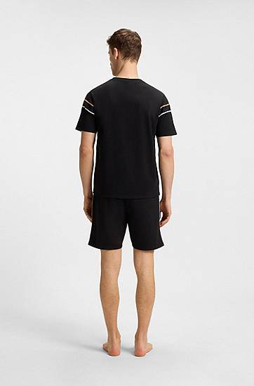 Tričko BOSS BOSS T-Shirt with Tape Trims Čierna | 50545852, 1