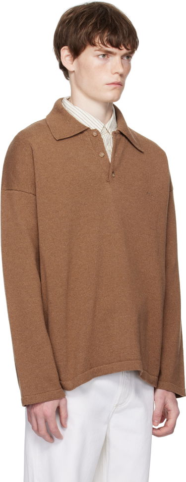 Sveter A.P.C. A.P.C. Manuel Knit Polo Hnedá | WOASB-H23454, 1