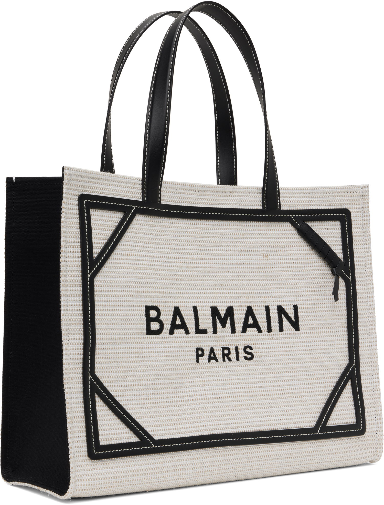 Tote bag Balmain Balmain B-Army Raffia Tote Béžová | EN0FF901TCRB, 1