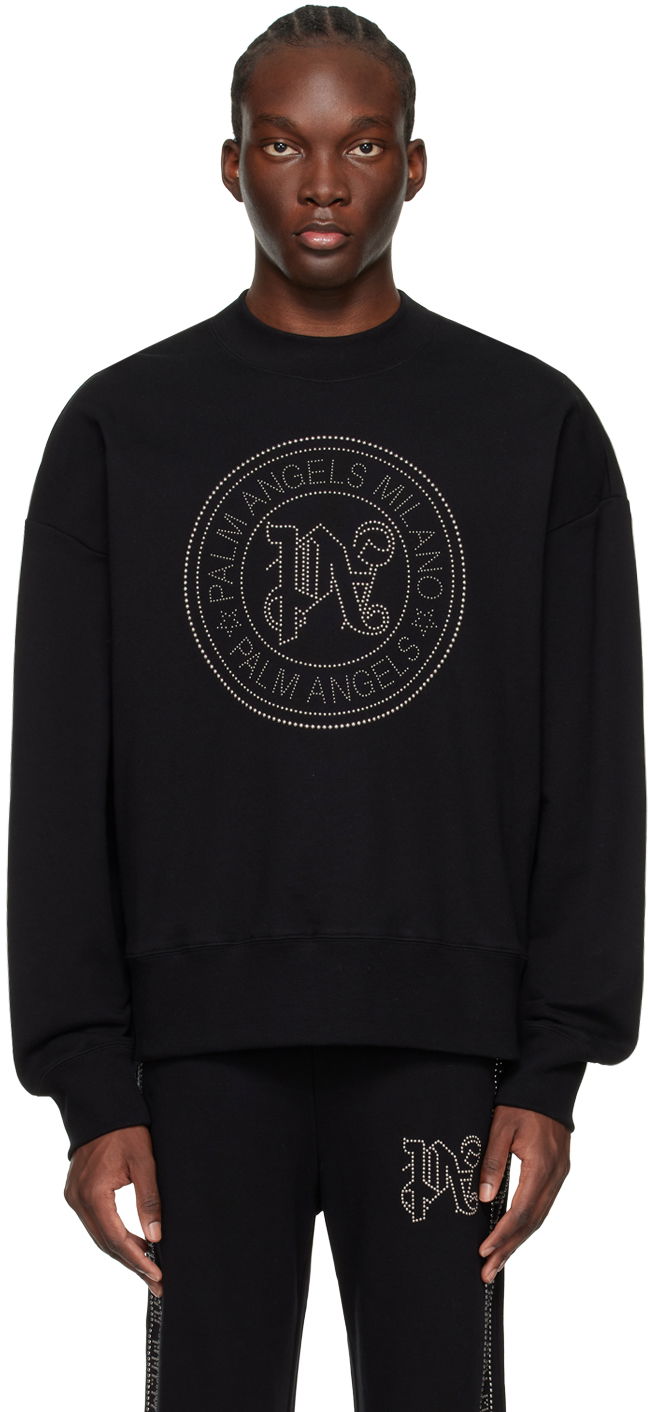 Mikina Palm Angels Milano Stud Sweatshirt Čierna | PMBA074R24FLE0081077, 0