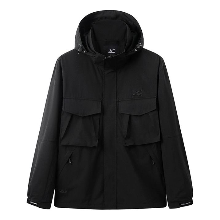 Vetrovka Mizuno Waterproof Logo Jacket Čierna | A2CE3110
