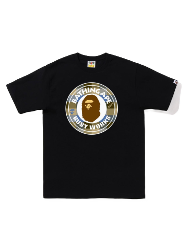 Tričko BAPE Block Check Busy Works Tee Čierna | 1I80-110-033