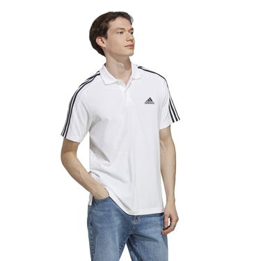 Polo tričko adidas Performance 3-Stripes Polo Shirt Biela | IC9312, 3