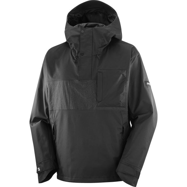 Parka Salomon Venom Hooded Anorak Ski Jacket with Checkered Panel Čierna | LC2609700, 1