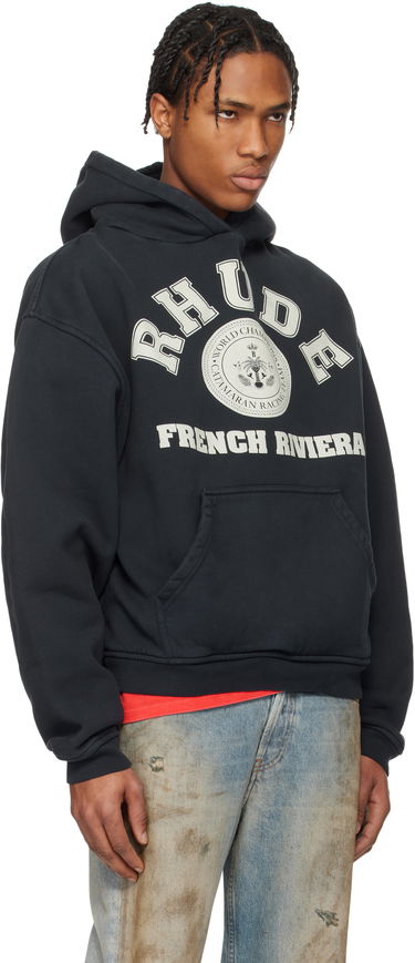 Mikina Rhude Rhude 'French Riviera' Graphic Hoodie Čierna | RHPS25HO04012, 1