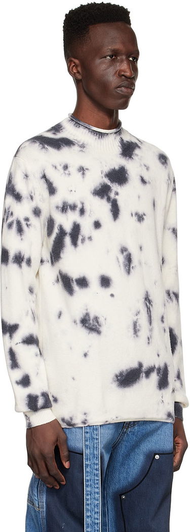 Sveter We11done Tie-Dye Wool Sweater Biela | WD-KT1-22-604-U-BK, 1