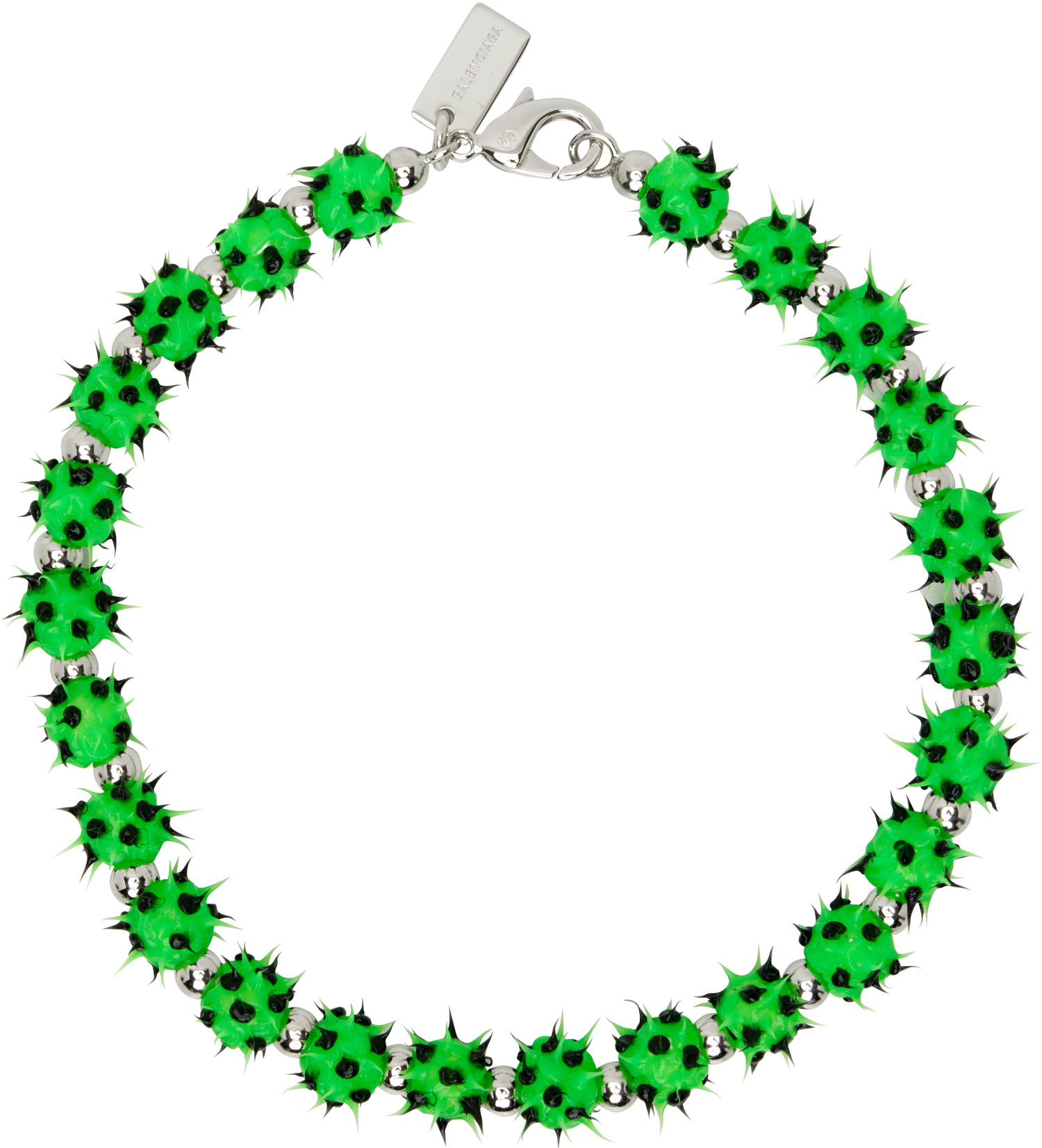 Náhrdelník Balenciaga Malibu Silicone Beaded Choker Zelené | 804783TZS4S3269, 0