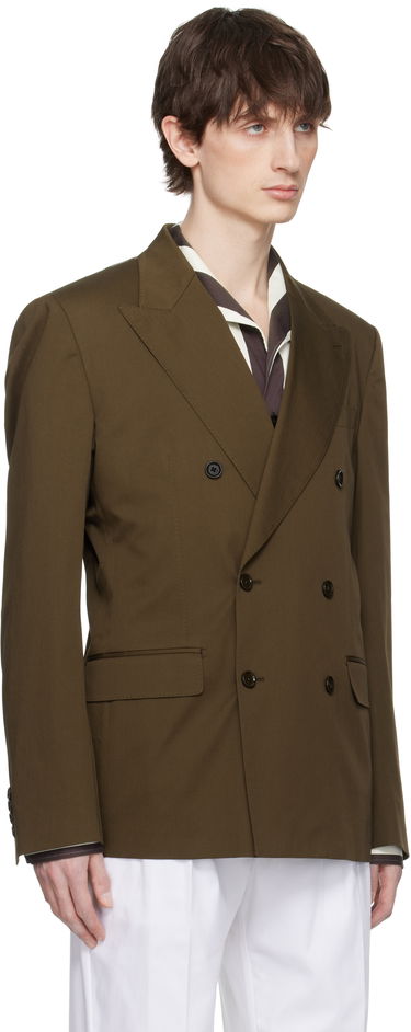 Bunda Dolce & Gabbana Dolce&Gabbana Double-Breasted Technical Gabardine Blazer Hnedá | G2TV8TFUFNV, 1