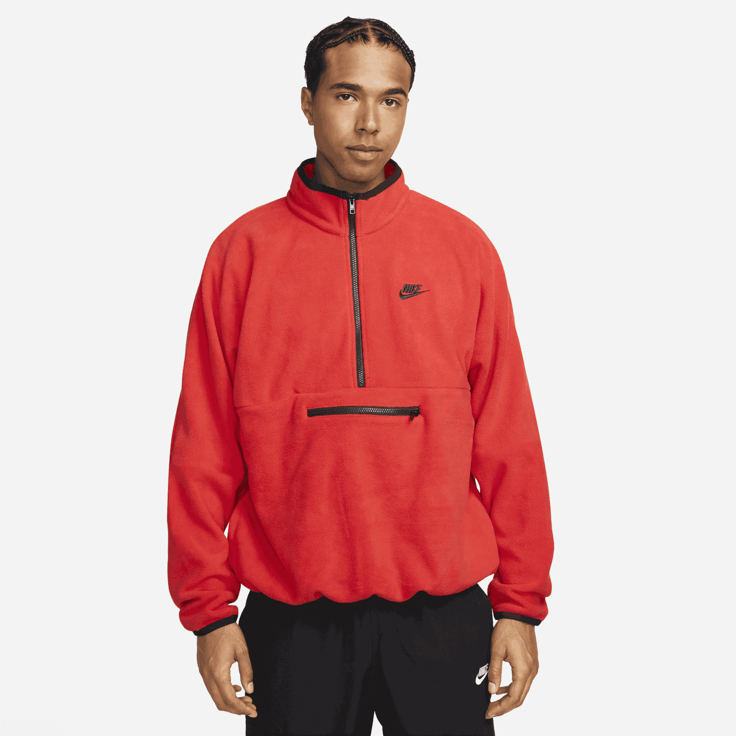 Mikina Nike Club Fleece+ 1/2-Zip Fleece Top Červená | DX0525-657, 0