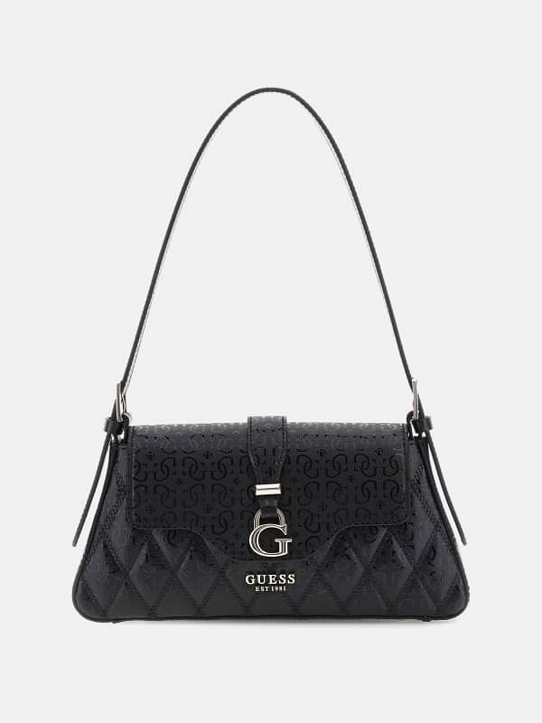 Taška cez rameno GUESS Adi 4G Logo Shoulder Bag Čierna | HWGG9306180, 0