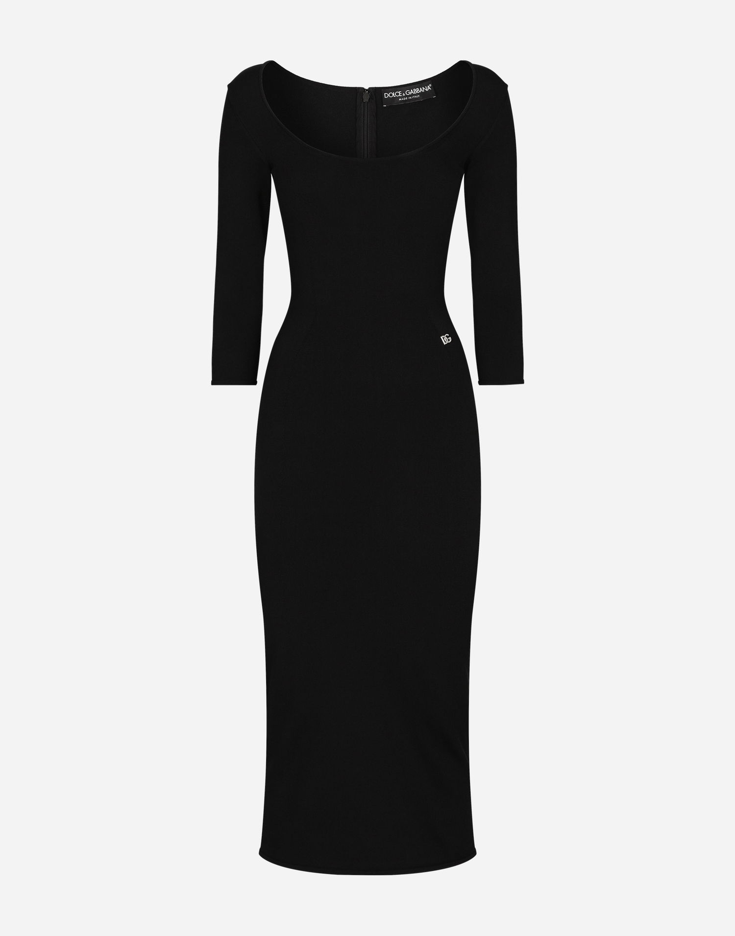 Šaty Dolce & Gabbana Dolce & Gabbana Viscose Knit Calf-Length Dress Čierna | FXS20TJFMEVN0000, 0