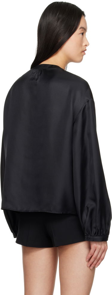Košeľa Loulou de Saison Loulou de Saison Lea Satin Blouse Čierna | LEA, 2