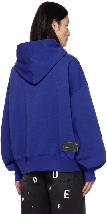 Mikina We11done Embroidered Hoodie Modrá | WD-TH3-22-714-U-BL, 2