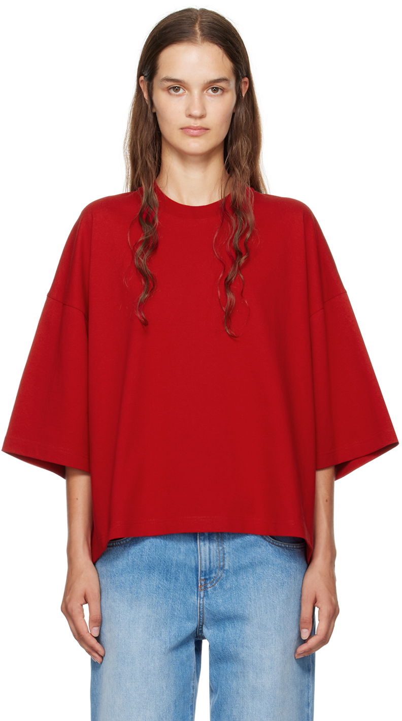 Tričko The Row Oversized T-Shirt Červená | 8200-K579, 0