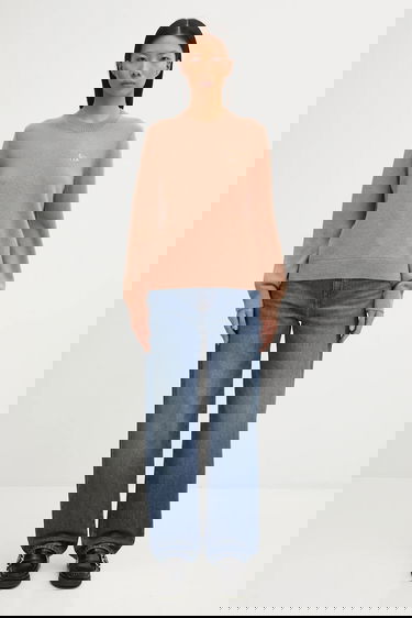 Sveter MAISON KITSUNÉ Maison Kitsuné Baby Fox Lambswool Regular Fit Crew Neck Sweater Béžová | PW00817KT1006, 4