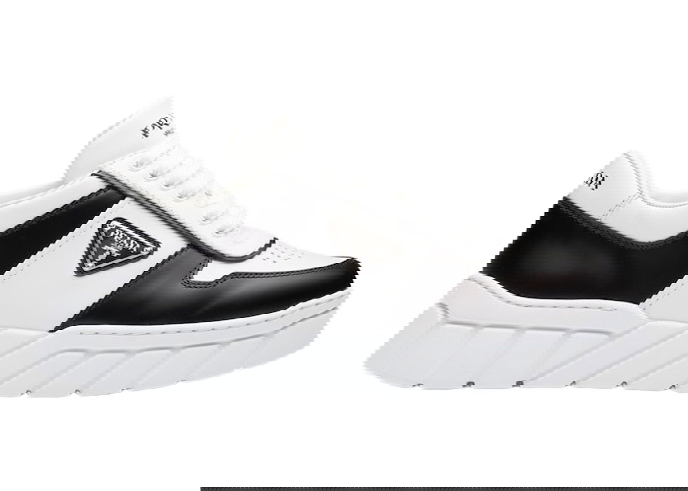 Tenisky a topánky Prada Voluminous Sneakers Leather White Black Biela | 2EE378_3LJ6_F0964, 0