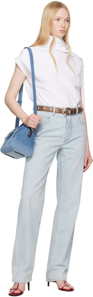 Kabelka Givenchy Givenchy Mini Antigona Lock Denim Bag Modrá | BB50U0B285420, 3