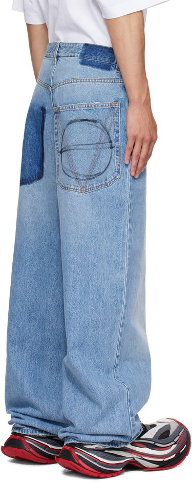 Džínsy VETEMENTS Vetements Anarchy Reworked Jeans Modrá | UH76DP120LB1, 2