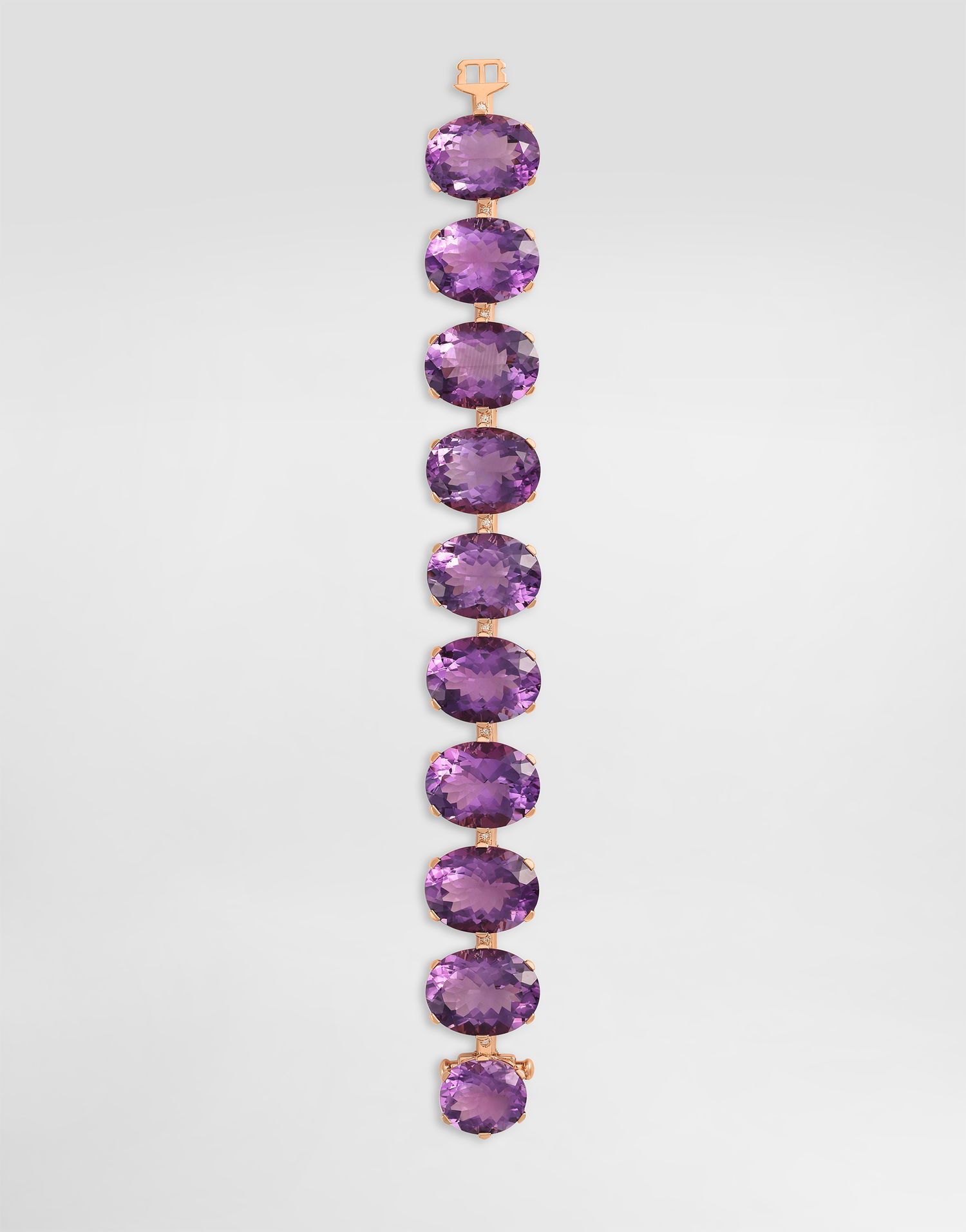 Náramok Dolce & Gabbana Anna Bracelet In 18-carat Red Gold With Amethysts And Diamonds Fialová | WBSB1GWAME18M307, 1