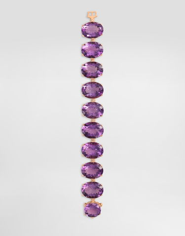 Náramok Dolce & Gabbana Anna Bracelet In 18-carat Red Gold With Amethysts And Diamonds Fialová | WBSB1GWAME18M307, 1