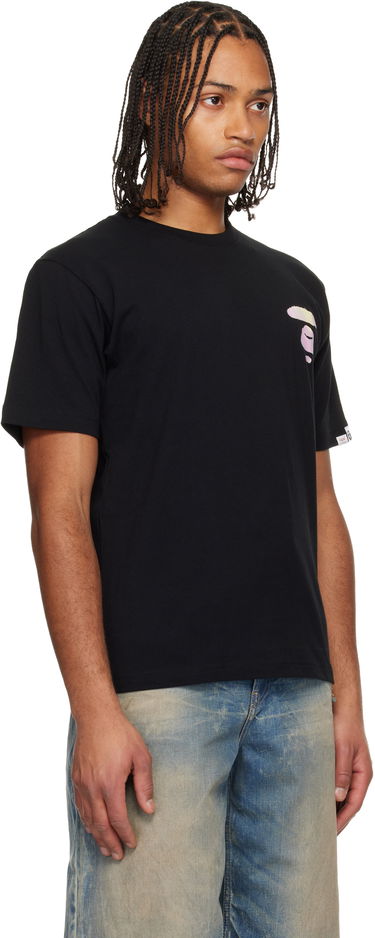 Tričko AAPE by A Bathing Ape Holographic Ape Head T-Shirt Čierna | AAPTEM1649XXNBKX, 1