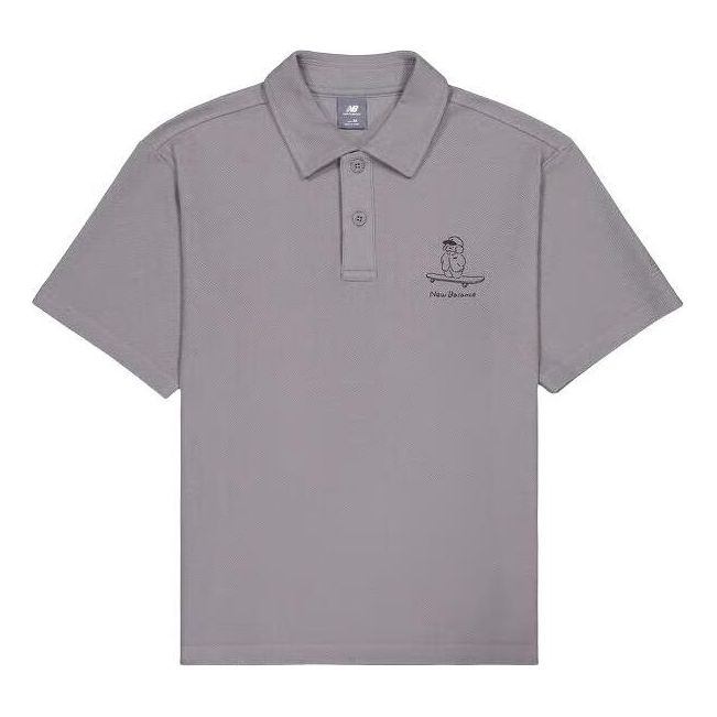 Polo tričko New Balance Skateboard Graphic Polo Shirt Šedá | NFE27011-GR