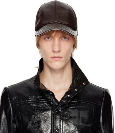 Šiltovka Courrèges Faux-Leather Logo Cap Hnedá | PERACT002VY0003, 0