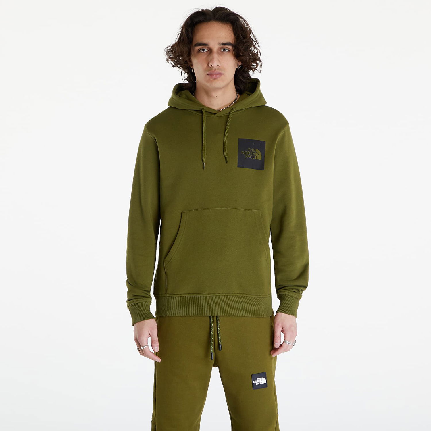 Mikina The North Face Fine Hoodie Forest Olive Zelené | NF0A5ICXPIB1, 0