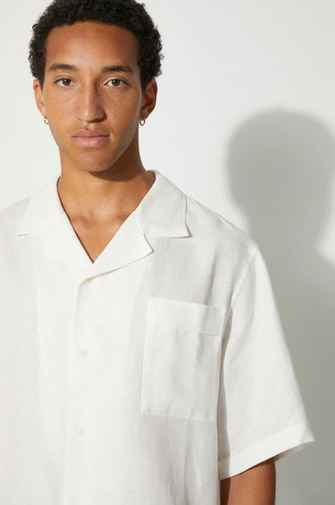 Košeľa PANGAIA Pangaia DNA Linen Camp Collar Relaxed Shirt Biela | 10002046, 7