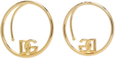 Náušnice Dolce & Gabbana Gold Logo Hoop Ear Cuffs Metalická | WEO8L3W1111, 1