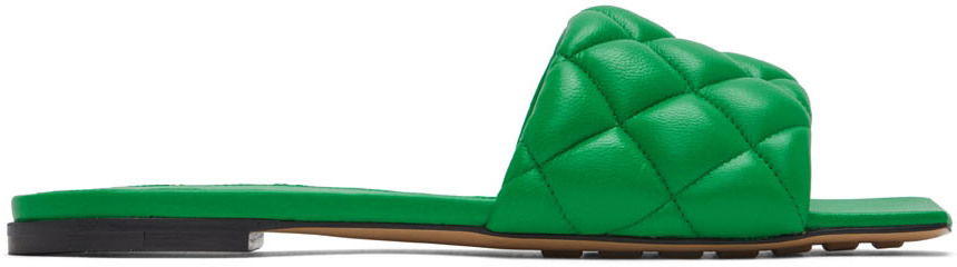 Tenisky a topánky Bottega Veneta Bottega Veneta Padded Flat Sandals Zelené | 627710 VBRR0, 0