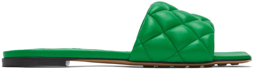 Tenisky a topánky Bottega Veneta Bottega Veneta Padded Flat Sandals Zelené | 627710 VBRR0