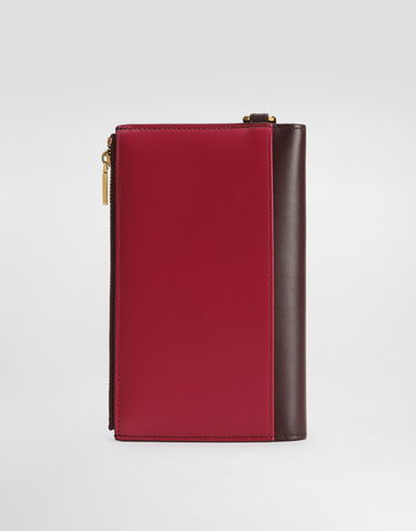Peňaženka Dolce & Gabbana Dolce & Gabbana Calfskin Passport Holder with DG Logo Vínová | BI3336A9M758K384, 2