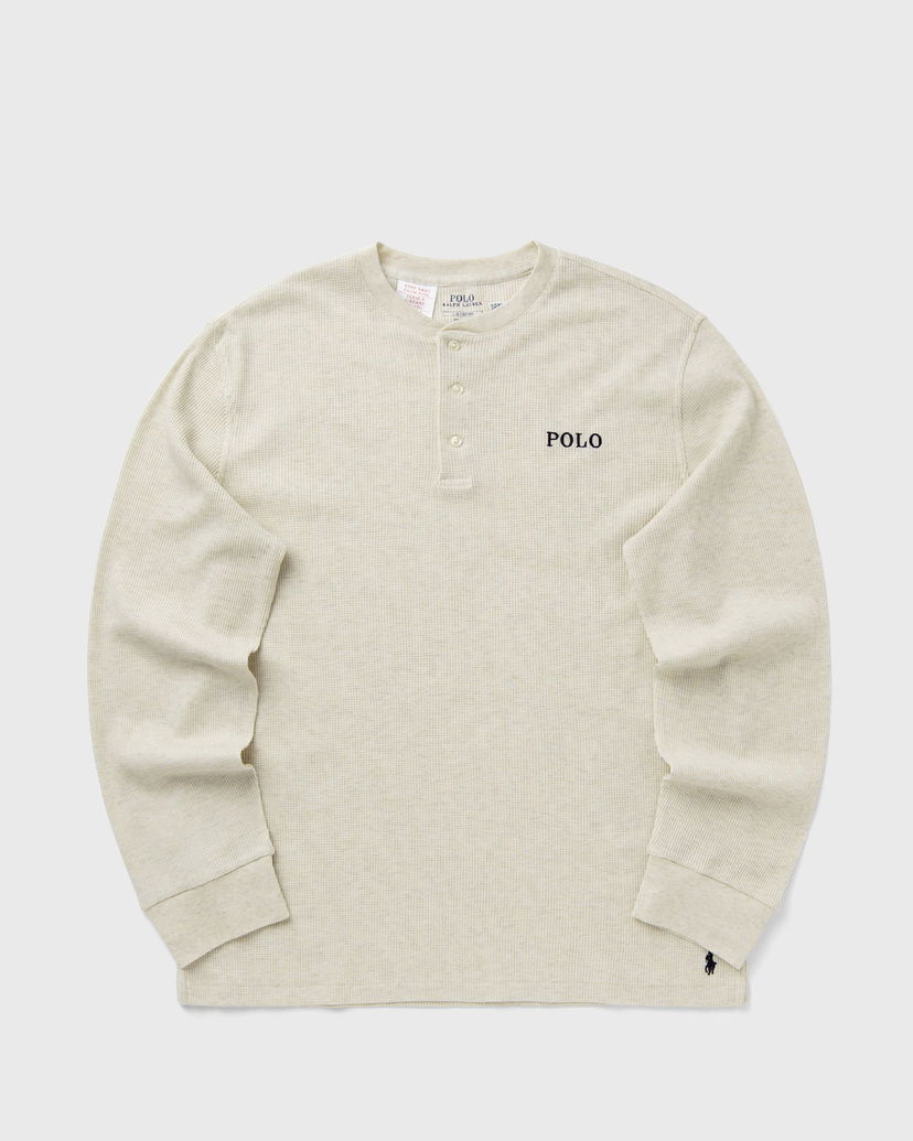 Tričko Polo by Ralph Lauren Polo Ralph Lauren Long Sleeve Henley Sleep Top Béžová | 714950609005