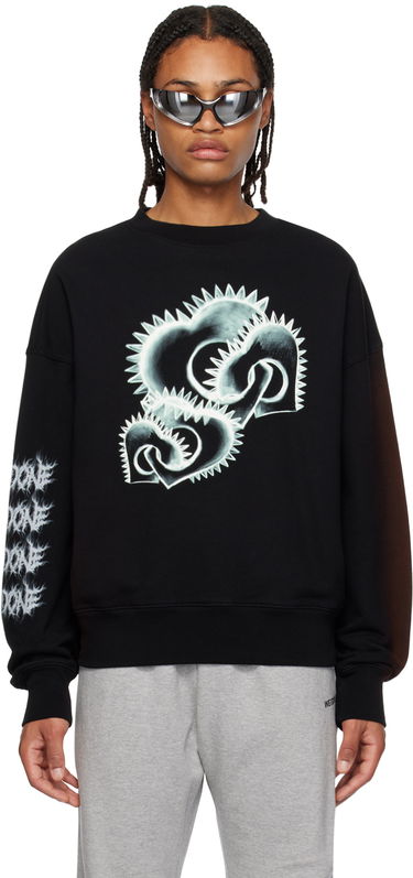Mikina We11done We11done Crewneck Sweatshirt Čierna | WD-TS3-23-710-U-BK, 0