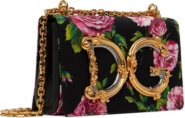 Kabelka Dolce & Gabbana Dolce&Gabbana 'DG' Floral Print Shoulder Bag Čierna | BB6498 AS110, 1