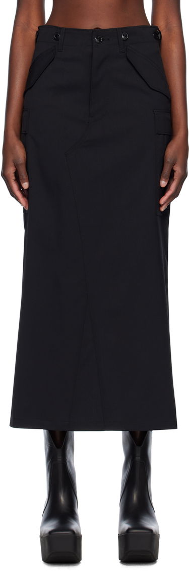 Sukňa Junya Watanabe Junya Watanabe Gabardine Maxi Skirt Čierna | JO-S011-S25, 0