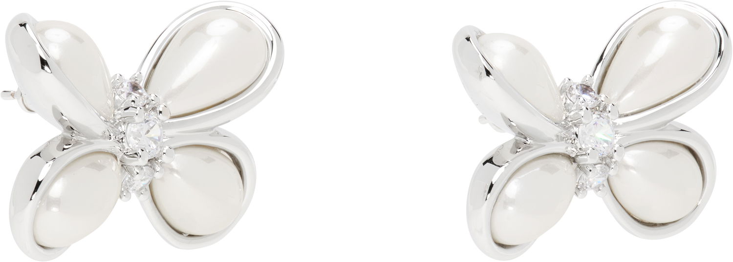 Náušnice SHUSHU/TONG YVMIN Edition Pearl Butterfly Earrings Biela | 24712WHT00DN2, 1
