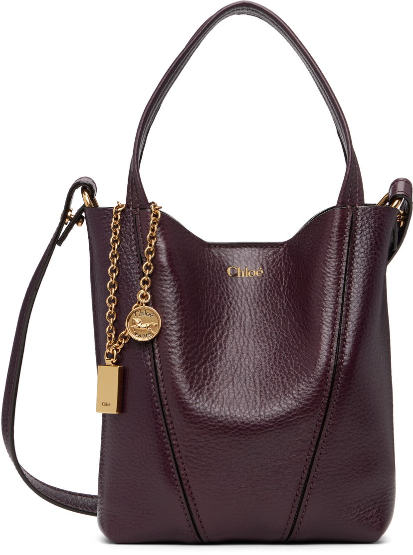 Tote bag CHLOÉ Small 'Chloé' Spin Tote Vínová | CH25SS812N84