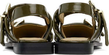 Starostlivosť o obuv GANNI GANNI Buckle Flats Zelené | S2872, 1