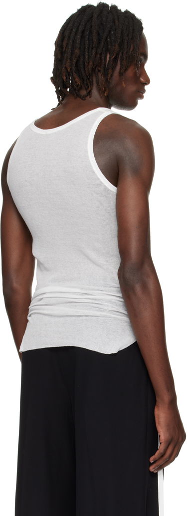Tielko Ann Demeulemeester Ann Demeulemeester Boris Wrinkled Cropped Tank Top Biela | B0011785-FA434-002, 2