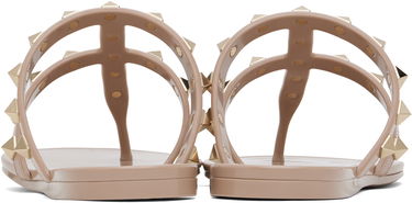 Starostlivosť o obuv Valentino Valentino Garavani Rockstud Thong Sandals Béžová | 6W2S0T84PVS, 1