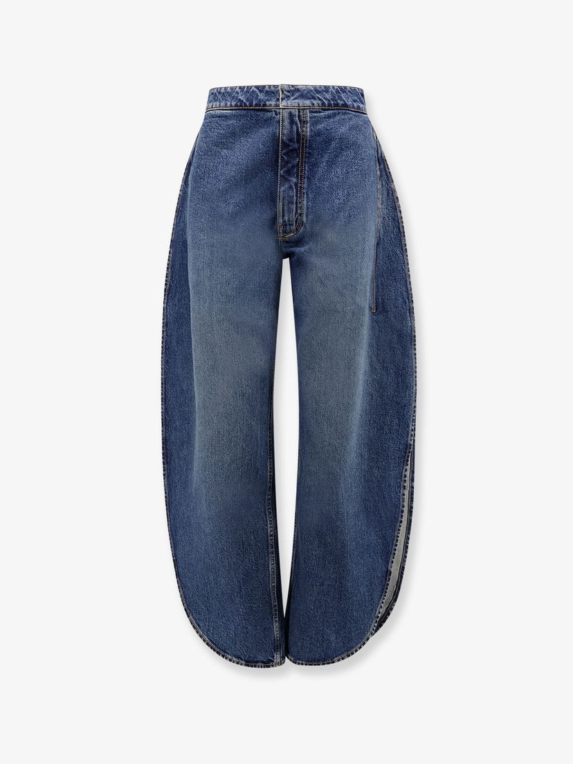 Džínsy Alaïa Wide Leg Jeans Modrá | AA9P02536T536525